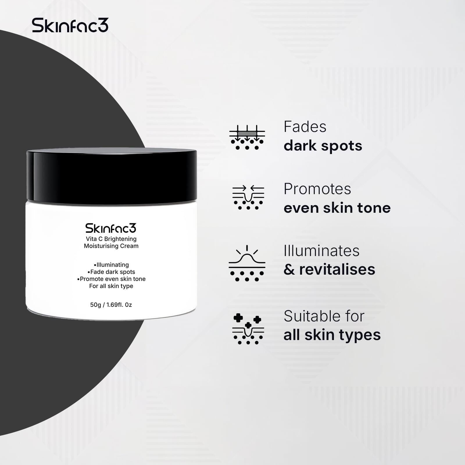 Skinfac3 vitamin c brightening moisturising cream 50g